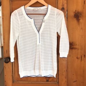 White open knit sweater